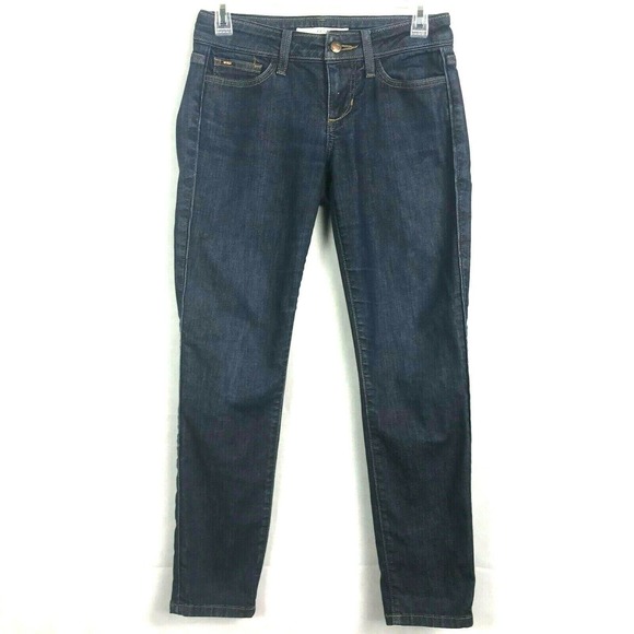 Joe's Jeans Womens Sz 26 Dark Wash Ankle Cigarette Skinny‎ Leg 5 Pocket Stretch - Picture 1 of 11